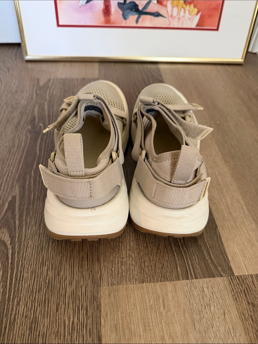 Teva Beige Sport Sandals with White Sole - Picture 3 of 9